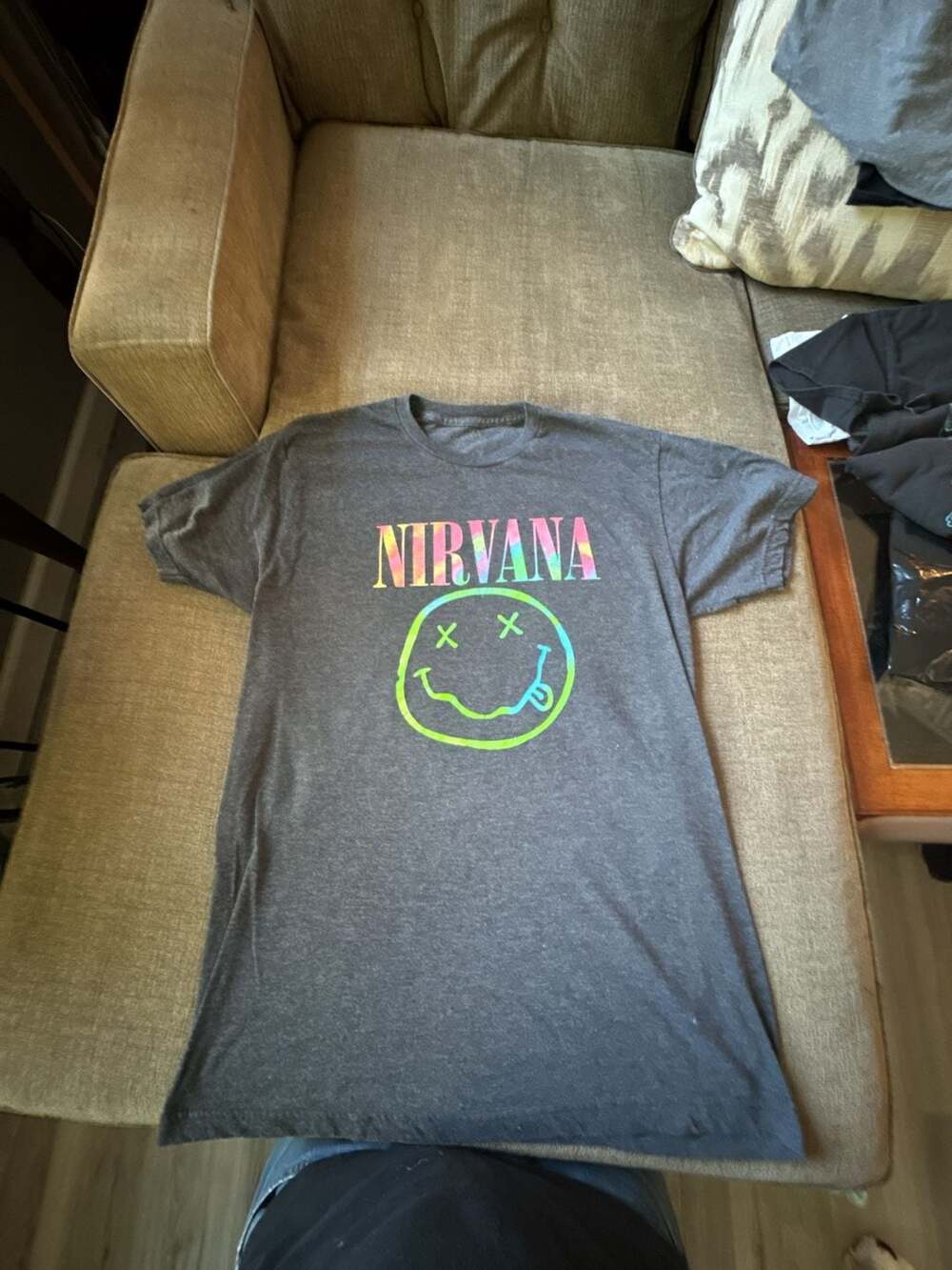 Nirvana Tie-Dye Smiley Face Logo Graphic T-Shirt
